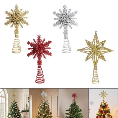 Puntale per albero di Natale con design cavo, decorazione per negozi, uffici - Immagine 1 di 2