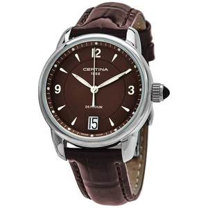 Certina DS Podium Brown Dial Brown Leather Ladies Watch C025.210.16.297.00 - Picture 1 of 3