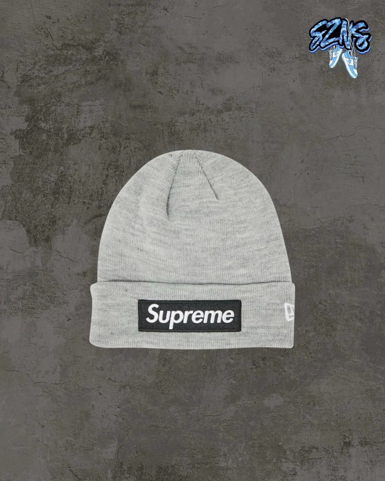 NUEVO Gorro Supreme New Era Logo Caja Gris Jaspeado FW22 Talla Única Foto 1 de 1