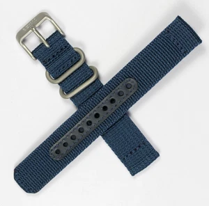 ORIGINAL SEIKO TOUGH MILITARY NYLON UHRENARMBAND BLAU PASST ZU JEDER 18MM UHR - Bild 1 von 4