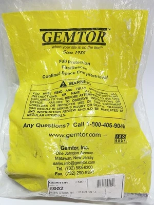 GEMTOR Fall Protection 6002 Fire/Rescue Confined Space Sleeve w/Shock ABS NEW - Image 1 of 4