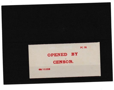NS31/4 UNUSED PALESTINE WW2 WHITE PC 22 HAIFA OPENED BY CENSOR SEALING LABEL - Image 1 of 2