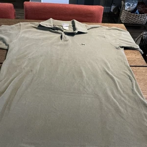 Lacoste Polo Shirt Men’s Size 7 Large OD Green Crocodile 🐊 Logo - Picture 1 of 16