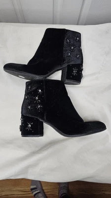 Botines para mujer Sam Edelman Circus Veruca terciopelo negro estrás talla 7 Foto 1 de 4