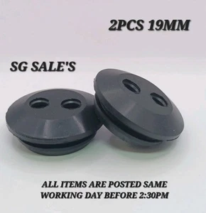 Fuel Tank Grommet Seal 2 hole 19mm Strimmer Hedge Trimmer chainsaw 2× - Picture 1 of 2