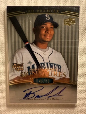 2008 UD Premier - Premier Rookie Signatures Gold #204 Wladimir Balentien /75... - Image 1 of 3