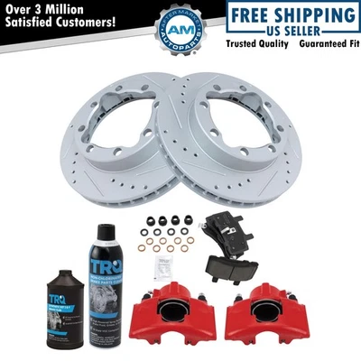 Kit de pastillas de freno delanteras y rotor para Chevrolet K1500 Suburban 1994 1988-1998 K2500 Foto 1 de 4