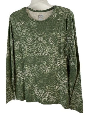 croft barrow the classic camiseta mujer verde manga larga talla L Foto 1 de 4