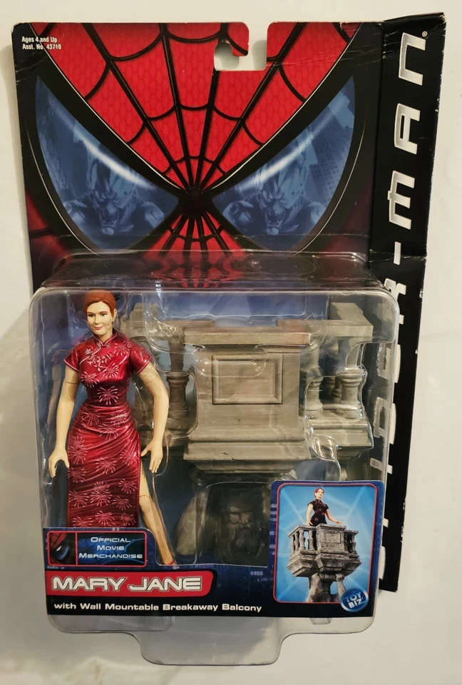 2002 Spider-man Movie 6" Mary Jane Figure W Breakaway Balcony ToyBiz S23