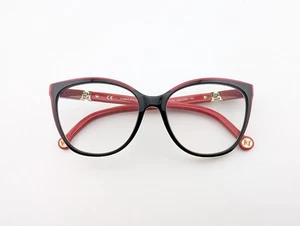 Carolina Herrera Eyeglasses, Frames Only, VHE897K 0700, 53-15-140, Black/Red - Picture 1 of 21