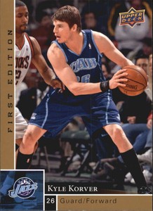 2009-10 Upper Deck First Edition Gold Utah Jazz Basketball Card #168 Kyle Korver
