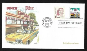 #3208A (25c) Diner Coil - Fleetwood FDC + #2175 Red Cloud - Picture 1 of 2