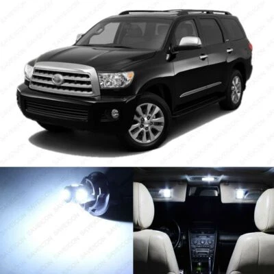 Paquete de 20 luces interiores LED blancas para Toyota Sequoia 2008-2021 + herramienta de palanca Foto 1 de 4