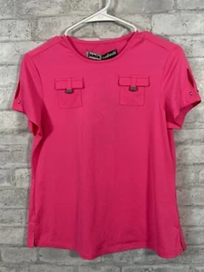 Jamie Sadock Shirt Women's Golf Short Sleeve XS Pink Chest Pockets NWT - Picture 1 of 11