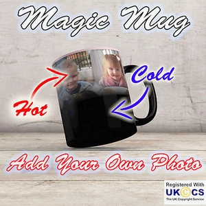Personalised Heat Colour Changing Magic Mug - Great Gift - Photo Mug - Picture 1 of 2
