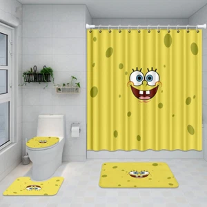 Cute Face v2 Cartoon Gift SpongeBob SquarePants Shower Curtain or Bathroom Sets. - Picture 1 of 4