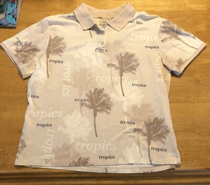 Women's Havana Jack's Cafe Polo Shirt Size L Cotton Blend Short Sleeve Tropics - Picture 1 of 4