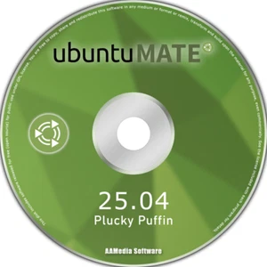 Ubuntu Mate 25.04 LTS 64bit Live Bootable DVD Rom Linux Operating System - Picture 1 of 2