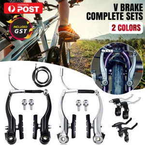 V Brake Complete Sets Front Rear Lever kit MTB Bike Bicycle - Picture 1 of 12