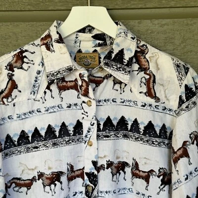 Camisa Western Vintage Moda Tech Estampa de Cavalo Feminina Extra Grande Algodão - Imagem 1 de 4