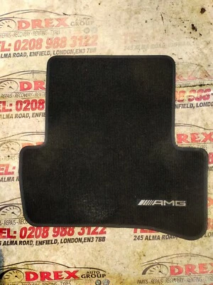 Mercedes W204 Floor Mat AMG Interior REAR LEFT PASSENGER Cover Black A2046800204 - Image 1 of 4