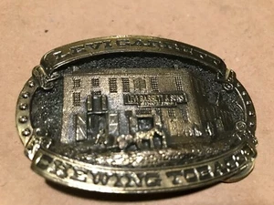 Levi Garrett Tobacco Solid Brass U. S. Made Belt Buckle - Picture 1 of 6