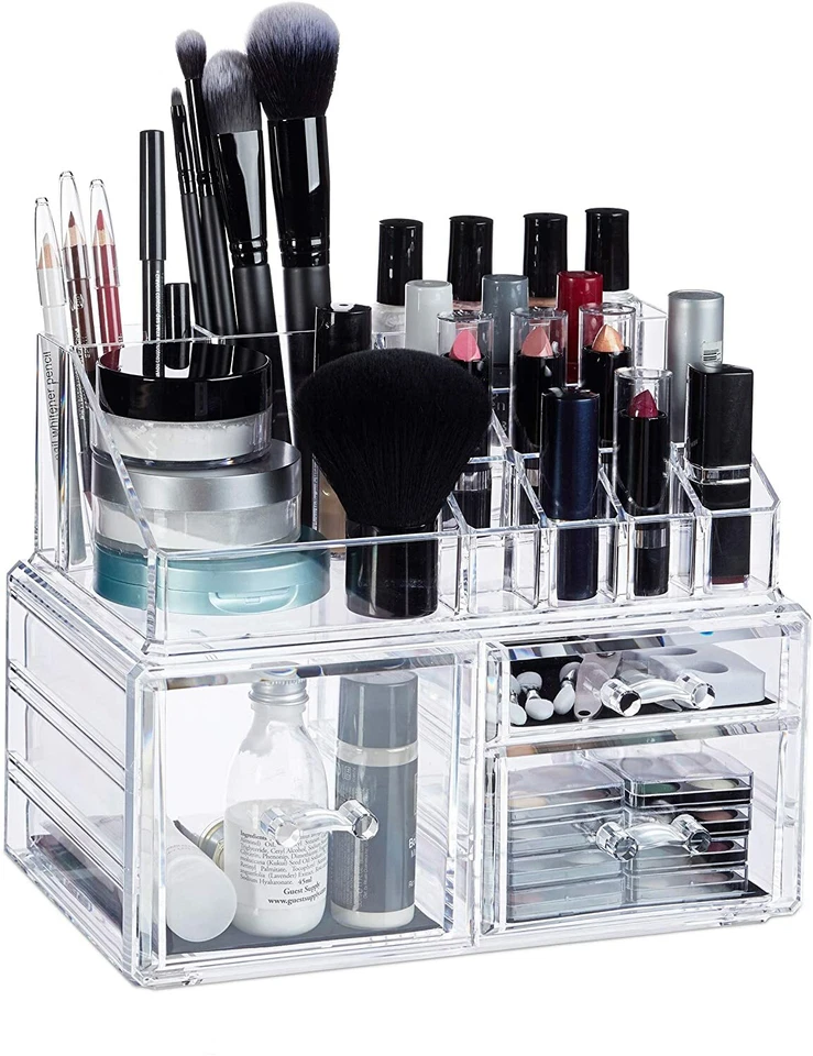 Espositore Organizer Porta Trucco Box Portagioie Cosmetici 3 Cassetti Art. 10257 - Immagine 1 di 1