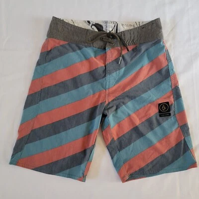 Volcom Slingers Men's Board Shorts Size 27 Striped Active Swim Surf Beach Summer - Image 1 of 4