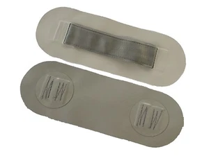 Pair of RIB/Inflatable Boat PVC Seat Strap/Patches 350x120mm (Light Grey) - Picture 1 of 1