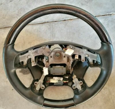 2014 2015 2016 HYUNDAI EQUUS SIGNATURE STEERING WHEEL WOODGRAIN LEATHER OEM - Изображение 1 из 3