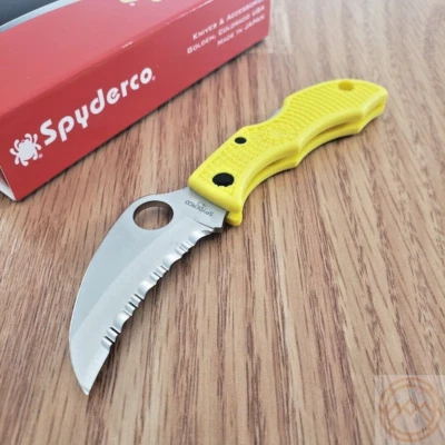 Spyderco Ladybug3 Salt Folding Knife 1.88" Serrated H1 Steel Blade FRN Handle - Image 1 of 4