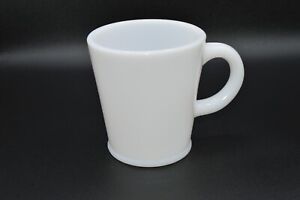 Vintage Anchor Hocking White Milk Glass C Handle Coffee Mug Cup