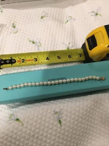 Tiffany Pearl Bracelet 14k Clasp - Picture 1 of 12