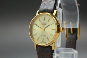 [Near Mint] Longines 717 6032 swiss Gold Dial Gold Plated Quartz Women's Watch