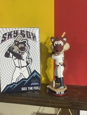 SOX THE FOX Colorado Springs Sky Sox MASCOT SGA 2017 Bobblehead BRAND NEW VG