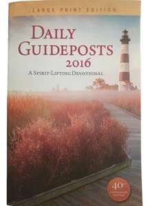Daily Guideposts 2016 A Spirit Lifting Devotional Paper Back LARGE PRINT - Picture 1 of 4