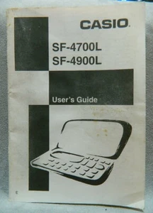 CASIO ELECTRONIC ORGANISER USER GUIDE - SF-4700L / SF4900L Circa 1990s - Picture 1 of 11