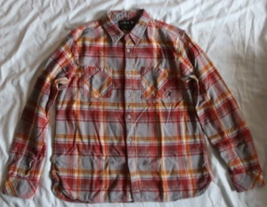 Arbor Collective Men's Brushed Flannel Shirt Heavyweight | Size L | Red/Gray - Picture 1 of 3