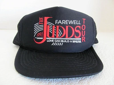 Gorra de béisbol The Judds 1991 Farewell Tour camionero espalda a presión talla única RARA Foto 1 de 4