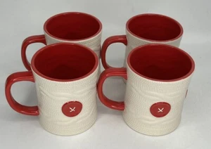 temp-tations by Tara Cozy Cable Knit Sweater 16 oz Coffee Mugs/Cups  set of 4 - Picture 1 of 10