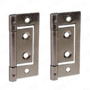 2 bisagras de armario de puerta al ras cromo pulido 50 mm 2" pulgadas - Imagen 1 de 1