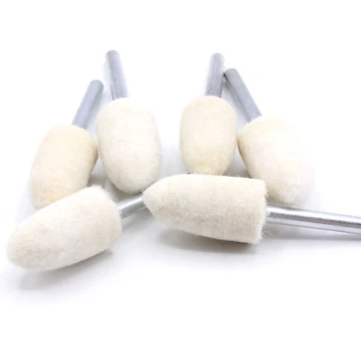 6x Polierspitzen Filz 10 x 20mm für Dremel, Proxxon Zubehör Filzhalter D51