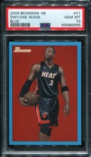 PSA 10 GEM MINT 2009 BOWMAN '48 DWYANE WADE BLUE #41 HEAT /1948 80595 B170