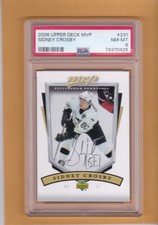 2006-07 UPPER DECK MVP SIDNEY CROSBY 2ND YEAR PSA 8 #231 PENGUINS NM-MT