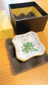Plato pequeño Herend Apponyi verde nuevo, sin usar - Imagen 1 de 5