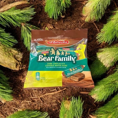 2 caramelos familiares de osos rusos “Mishki v Lesu” - caramelo chocolate oscuro 200 g Foto 1 de 4