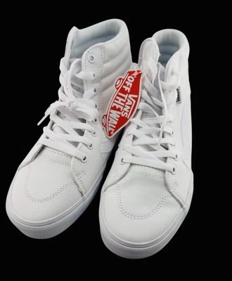 Vans Filmore высоты верхний белый женщин холст туфли скейтборд новый размер 10 - Изображение 1 из 4