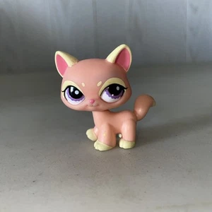 Littlest Pet Shop LPS #1265 Walking Cat Peach w/Purple Eyes - Nintendo Exclusive - Imagen 1 de 6