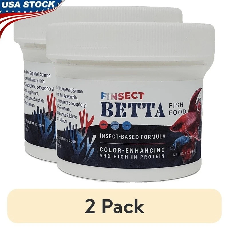 Patatas fritas nutritivas potenciadoras del color de los alimentos para peces Betta a base de insectos altos en proteínas 1 oz nuevas Foto 1 de 4