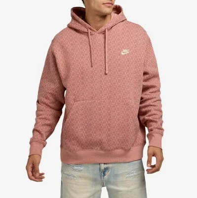 Sudadera con Capucha Nike Swoosh Estampado Completo Polar Rojo Polvo de Estrellas Guayaba Hielo Talla L HJ6886-618 Foto 1 de 4